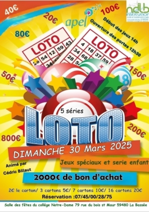 Loto - APEL Notre Dame